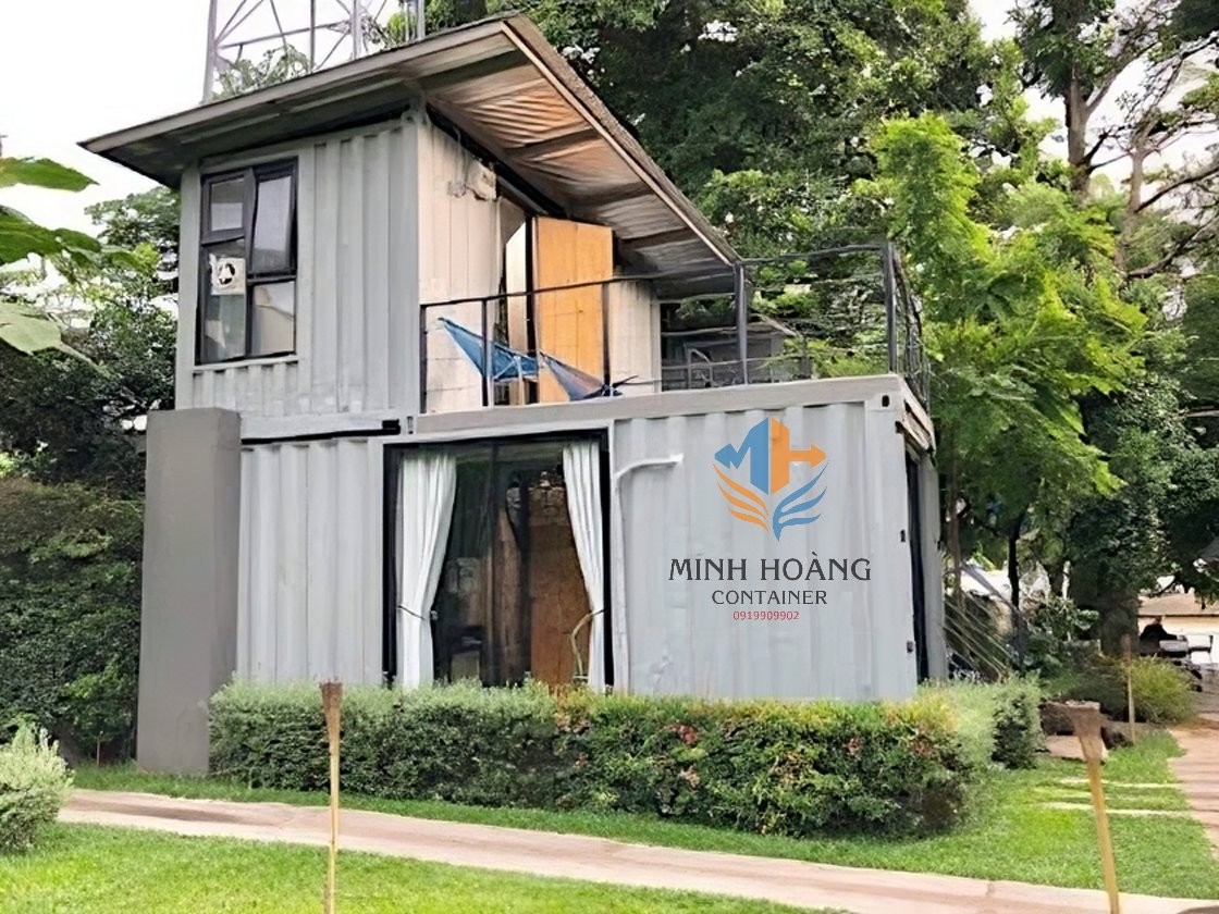 Container Nhà Ở Hai Tầng 2x20 Feet Khung Kính